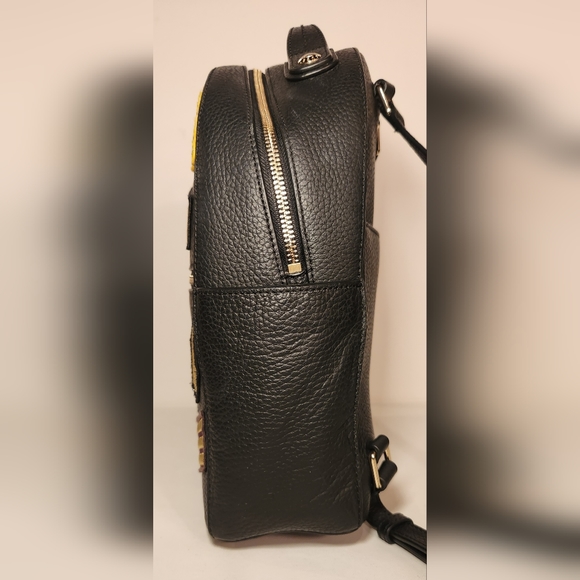 Henri bendel Black Military backpack with patch detail - Picture 6 of 12